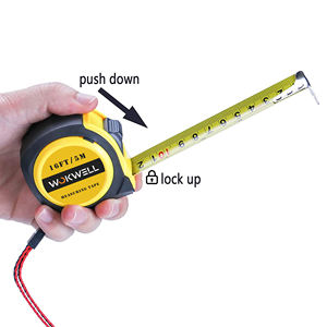 Rubans à mesurer ménagers du fabricant, lame en acier revêtue de PVC ABS, retour automatique, étui haute visibilité, métrique, pouces, mètres - Product Image 4