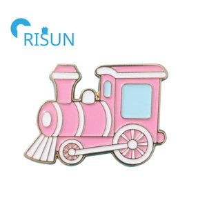 Épingle d'étiquette de train pour moteurs à vapeur en métal Insigne ferroviaire Trolleybus Tramway Pinback Épingle d'attache Épingles d'émail de voie de train personnalisées - Product Image 2