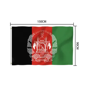 Custom Afghanistan Outdoor Flag 100% Polyester 3x5ft Home Decorate Digital Printing Afghan Flag of Afghanistan