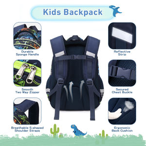 Mochilas escolares Cusangel de 16 pulgadas para niños, 3 estilos diferentes, estampado de dinosaurio, SAC a dos pour enfants, 14 regalos gratis, juego de papelería con insignia DIY - Product Image 3