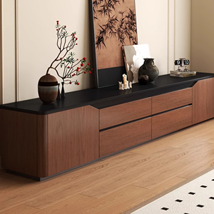 Meuble <span class=keywords><strong>TV</strong></span> pour petit appartement, style luxe léger, combinaison table basse et meuble <span class=keywords><strong>TV</strong></span> sur pied pour salon - Product Image 1