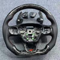 Volant sport personnalisé en fibre de carbone et cuir PU pour Mustang Fox MK4 MK8 avec accessoires intérieurs noirs