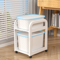 Étagère de rangement pour cartable en plastique, chariot mobile, rangement de livres, moderne, durable, multifonctionnel, salle de classe, vaisselle