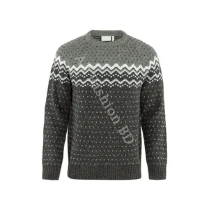 Wholesale Price Blank Fleece Crew neck Sweater Men Custom Polyester Sweater For Sublimation Men's Supplier From BD