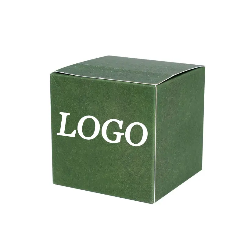 Cardboard green eco packaging Print your brand logo Tear opening design Square eye cream vc health care products box