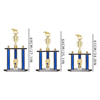 Trofeos de Equitación Personalizados con Logotipo, Plástico Chapado en Oro, Premios para Competencias de Equitación con Impresión UV