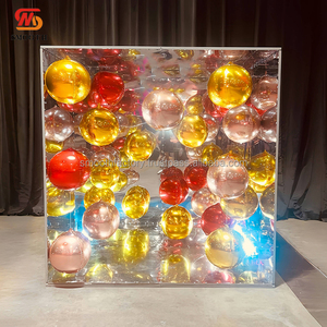 LEDA Birthday Party Events Decoration Photo <b>Box</b> Backdrop Colorful <b>Balloons</b> Decor Mirror Photo Booth for Wedding - Product Image 3