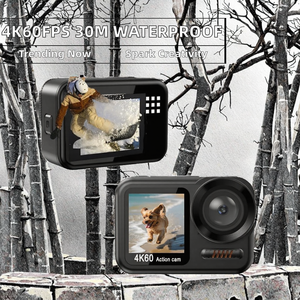 Cámara Deportiva WiFi 4K60FPS CMOS Resistente al Agua 30M, 21MP, Gran Angular de 150°, Cámara de Snorkel con Pantalla Táctil Trasera, Zoom, Pantalla Dual - Product Image 2