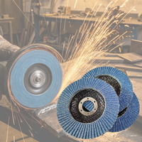 Disque abrasif en zircone alumineuse avec support en fibre de verre 4" 4.5" Disque à lamelles Grains 40-320 ODM OEM Outils de polissage pour acier inoxydable