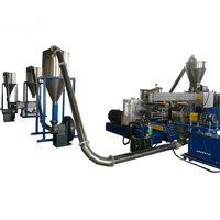 Zweistufiger Ein schnecken extruder zum Recycling von PP PE-Folien flocken für Granulat aus Kunststoff recycling maschinen für Mutter babys