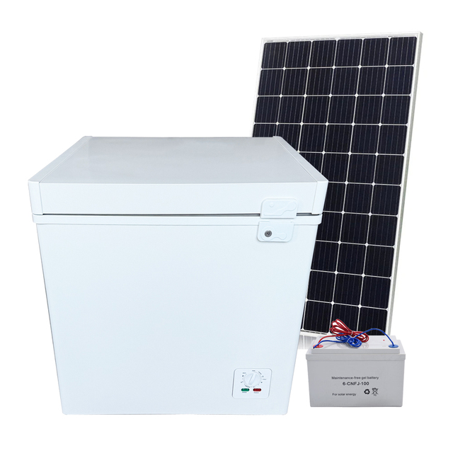 High Quality 88L DC/AC Solar Eco-Friendly R134a Fridge Portable Chest Deep Freezer 12/24V Direct Cooling Solar Panel Home Hotel
