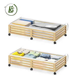 Bacs de <span class=keywords><strong>rangement</strong></span> à tiroir amovible en bambou de grande capacité Organisation durable des vêtements et des jouets avec roues <span class=keywords><strong>sous</strong></span> le <span class=keywords><strong>rangement</strong></span> du <span class=keywords><strong>lit</strong></span> - Product Image 2