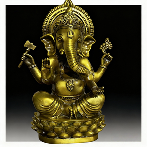 宗教的な崇拝と供物のための仏教の神々のガネーシャの卸売伝統的な風水金属像 - Product Image 1