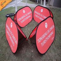 Bannière publicitaire portable horizontale en forme de A avec logo personnalisé pour la publicité extérieure, l'image de marque et les stands de salons professionnels