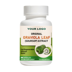 Capsules d'extrait de feuille de Graviola OEM, Complément Herbal à Marque Blanche, Capsules de Corossol pour le Soutien Digestif et Immunitaire - Product Image 1