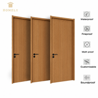 Porte battante intérieure moderne et minimaliste pour chambre et appartement, avec cadre en aluminium et surface finie en panneau de cristal de carbone, directement de l'usine
