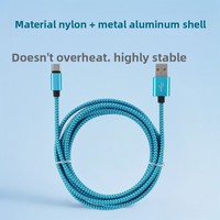 Câble de charge rapide USB-A vers Micro USB/Type-C BJC en nylon tressé 2A, conducteur en cuivre pur, alliage d'aluminium pour
