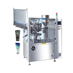 Automatic Cosmetic Liquid Cream Ointment Toothpaste And Sealing Plastic Soft Tube Filling Machine