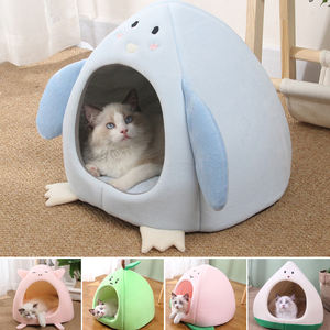 Cálido confort cama para gatos cesta para mascotas tumbona gatito casa Mat perros pequeños cueva tienda lindo cojín suave lavable gatos casa camas para - Product Image 2