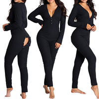 Setelan Piyama Wanita Ukuran Besar OEM Spandex Katun Bambu dengan Logo Kustom Merek Butik Pakaian Tidur Romper untuk Wanita Jumper