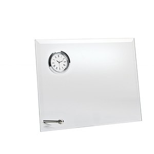 Glass <b>Mirror</b> With <b>Clock</b> 140X190 Towel Bar Mounted - Product Image 1