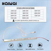 Alimentation électrique ultra-mince à découpage DC 12/24V 18W/24W/36W/48W/60W/72W pour LED, driver LED ultra-mince pour boîte lumineuse
