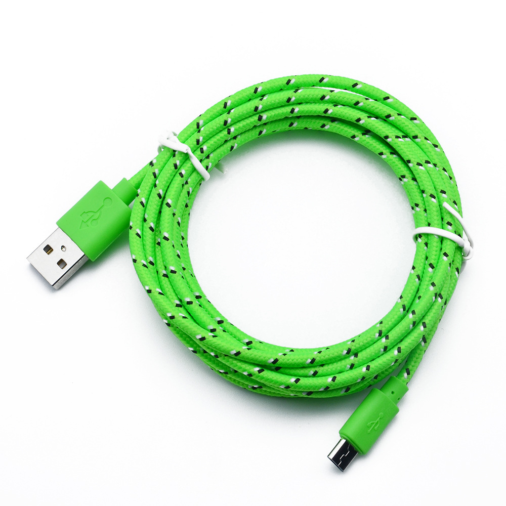 1m 2m 3m Nylon Braided Fast Charging Android PVC Type C Usb to Usb-C Data Cables for Android Charger Cable