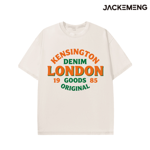 Washed Oversized Cotton <strong>Tshirt</strong> With Kensington <strong>London</strong> Print Retro Streetwear Daily Casual Wear Tee USA Warehouse Wholesale - Product Image 3