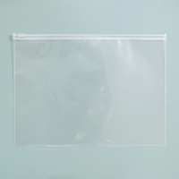 Sac de classement transparent à fermeture éclair pour documents en plastique PP de taille A4 pochette étanche à fermeture éclair en poly pour fournitures scolaires et de bureau