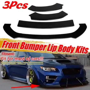 Diffusore Spoiler universale paraurti anteriore Splitter per auto per Subaru WRX <span class=keywords><strong>STI</strong></span> per Ford For <span class=keywords><strong>Focus</strong></span> For Fiesta For VW Golf MK5 6 7 - Product Image 1