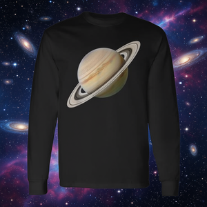 T-shirt à manches longues avec motif de la planète Saturne, design scientifique spatial - Product Image 3