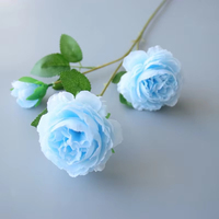 Fleurs artificielles en soie, pivoines artificielles à 3 têtes, roses du Brésil, pour mariage et décoration intérieure, vente en gros à prix abordable
