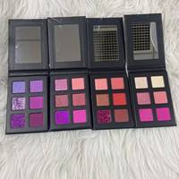 Palette de fards à paupières DIY 6 couleurs, logo personnalisé, haute pigmentation, végane, waterproof, illuminateur, poudre scintillante carrée