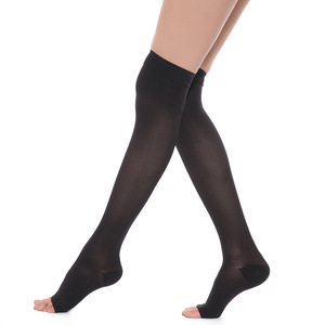 Calcetines <span class=keywords><strong>de</strong></span> Compresión Gradual hasta <span class=keywords><strong>la</strong></span> Rodilla <span class=keywords><strong>de</strong></span> Grado Médico, Medias <span class=keywords><strong>de</strong></span> Compresión Gradual Tejidas para Uso Diario con Puño con Logotipo para Várices - Product Image 5