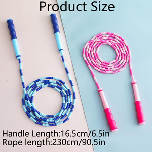 Corde à sauter anti-emmêlement à perles pour intérieur et extérieur, longueur réglable, pour étudiants et sportifs - Product Image 5