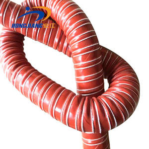 <span class=keywords><strong>Tuyau</strong></span> de conduit d'air chaud en silicone noir avec cordon en fibre de verre et fil d'acier renforcé, services de découpe et de moulage personnalisés disponibles - Product Image 5