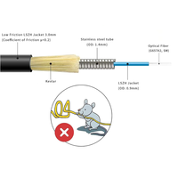 Hitam putih SC/APC UPC anti-gigitan 1 Core Simplex SX Spiral tabung baja fleksibel lapis baja FTTH serat optik Patch kabel