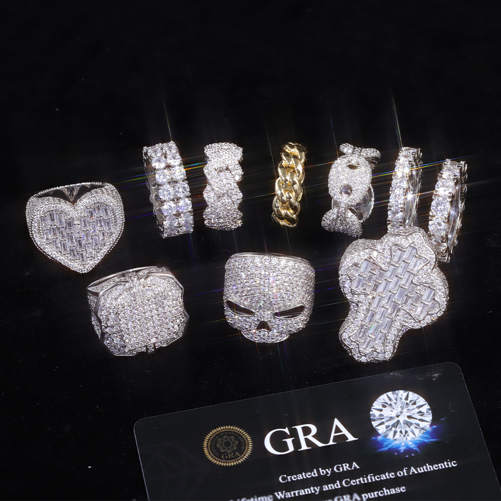 Bague hiphop blanche