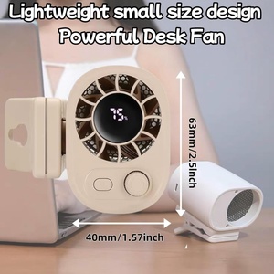 Mini ventilateur USB portable avec écran LED, réglage de la vitesse 0-100, rechargeable, design à clipser personnel pour utilisation en extérieur sous parapluie - Product Image 5