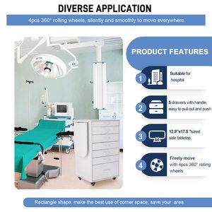 <span class=keywords><strong>Mobi</strong></span> per Assistente Medico Dentale Carrello Metallico Professionale per Stoccaggio Strumenti in Ospedali e Scuole - Product Image 5