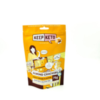 Sachet Doypack Mat de 75g de Qualité Alimentaire avec Fermeture Ziplock pour Emballage de Crackers, Impression de Logo Personnalisé