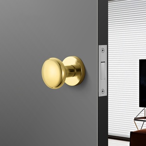 Serrure globe noire simple face pour chambres à coucher et cuisines Serrure de porte silencieuse en alliage de zinc Vente en gros - Product Image 3