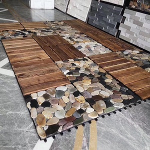 Natual phẳng sông đá sỏi Gạch Mosaic cho sàn vườn - Product Image 5