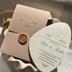 Tarjetas de Invitación de Papel de Algodón con Estampado de Vainilla, Personalizadas con Logotipo, Modelo 465, con Relieve en Lámina 3D de Gran Formato, para Eventos Especiales - Product Image 1