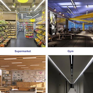 Cao sáng DIY Dimmable nhôm PMMA Bìa Trần theo dõi hệ thống treo 40 50 60 watt thương mại LED tuyến tính ánh sáng mặt dây chuyền - Product Image 5