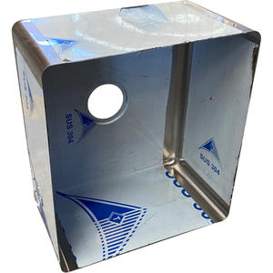 Venta directa de fábrica Fregadero de lavandería de un solo tazón de acero inoxidable hecho a mano Fregadero de cocina individual hecho a mano de acero inoxidable 304 - Product Image 6