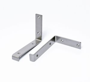 Soportes de estantería de tamaño personalizado, soportes de borde para estantes, soporte de estantería flotante de metal/aceros forjados industriales sin acabado - Product Image 3