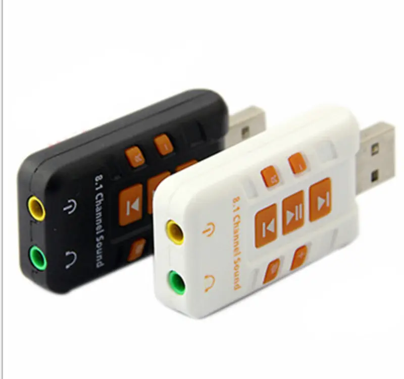 Kartu suara USB Multi, kartu suara USB Multi, 8.1 saluran, CD Virtual, Adapter Amplifier, cangkang Amplifier, kartu suara komputer eksternal hitam, untuk PC, Laptop