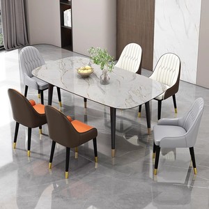 pranzo moderno in MDF di design italiano set <span class=keywords><strong>12</strong></span> sedie mobili di lusso <span class=keywords><strong>tavolo</strong></span> <span class=keywords><strong>da</strong></span> pranzo set tavoli rettangolari 120*80*75cm - Product Image 2