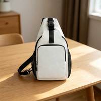 Tas Selempang Kasual Wanita Kapasitas Besar Tahan Air, Tas Ransel Crossbody dengan Tas Dada Bahu Fashion Wanita Pria